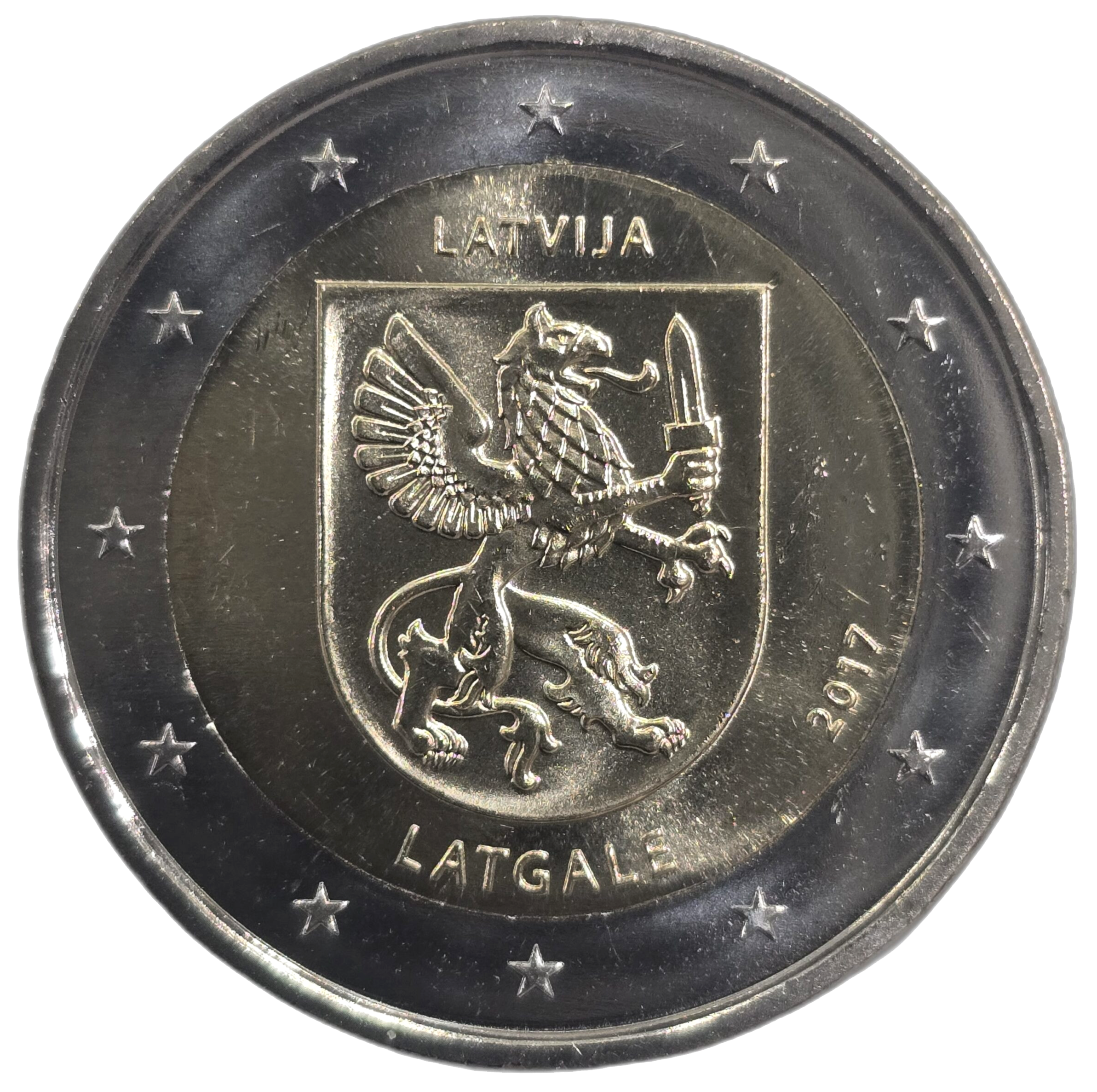 2 euros conmemorativa Región de Latgale